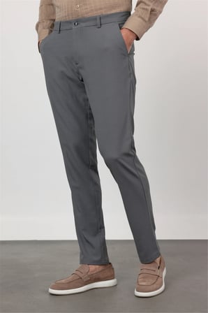 Füme Yan Cep Comfort Fit Esnek Chino Pantolon 1003260171
