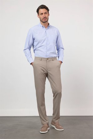 Açık Bej Yan Cep Comfort Fit Esnek Chino Pantolon 1003260171