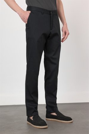 Siyah Yan Cep Comfort Fit Pamuklu Chino Pantolon 1003260172