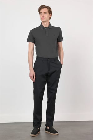 Siyah Yan Cep Comfort Fit Pamuklu Chino Pantolon 1003260172
