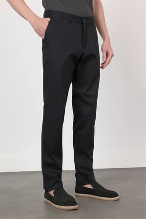 Siyah Yan Cep Comfort Fit Pamuklu Chino Pantolon 1003260172
