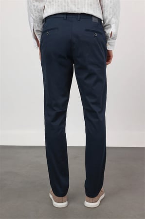 Lacivert Yan Cep Comfort Fit Pamuklu Chino Pantolon 1003260172
