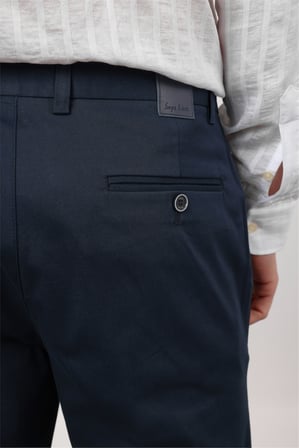 Lacivert Yan Cep Comfort Fit Pamuklu Chino Pantolon 1003260172