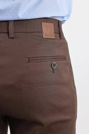 Kahverengi Yan Cep Comfort Fit Pamuklu Chino Pantolon 1003260172