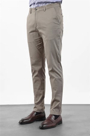 Vizon Yan Cep Comfort Fit Pamuklu Chino Pantolon 1003260172