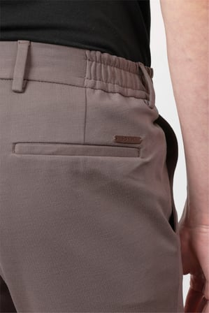 Açık Kahverengi Yan Cep Kendinden Desenli Örme Jogger Slim Fit Esnek Pantolon 1003260174