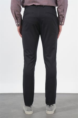 Siyah Yan Cep Slim Fit Casual Pamuklu Chino Pantolon 1003260178