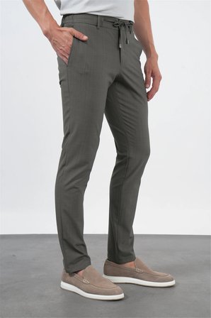 Yeşil Yan Cep Slim Fit Esnek Jogger Pantolon 1003260179