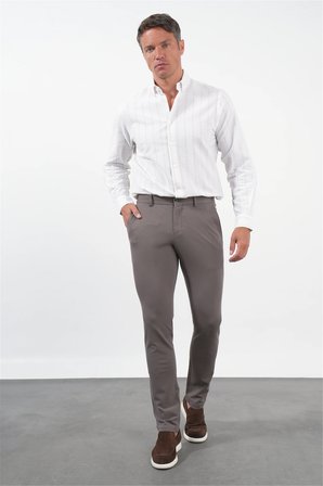 Kahverengi Yan Cep Slim Fit Esnek Jogger Pantolon 1003260274