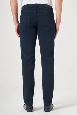 Lacivert 5 Cep Gabardin Slim Fit Pamuklu Denim Jean Kot Pantolon 1003260317