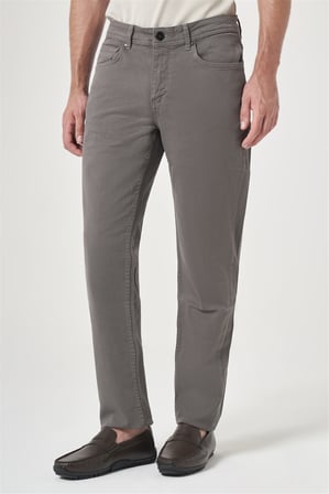 Yeşil 5 Cep Gabardin Slim Fit Pamuklu Denim Jean Kot Pantolon 1003260317