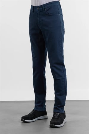 Lacivert 5 Cep Düz Paça Gabardin Slim Fit Pamuklu Pantolon 1003260318