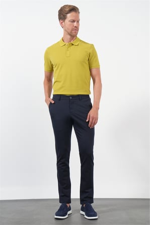 Lacivert Yan Cep Slim Fit Esnek Jogger Pantolon 1003260373