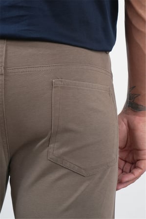 Vizon Yan Cep Örme Slim Fit Casual Pamuklu 5 Cep Pantolon 1003260906