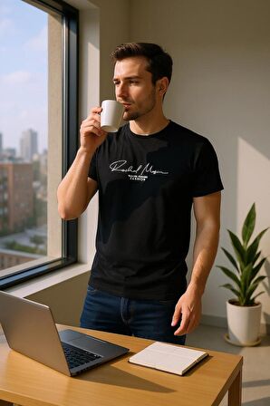 Erkek  Slim Fit Enjeksiyon Baskılı Pamuklu T-Shirt