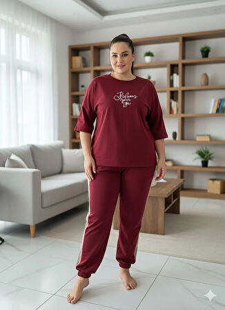 KADIN BORDO EŞOFMAN TAKIMI