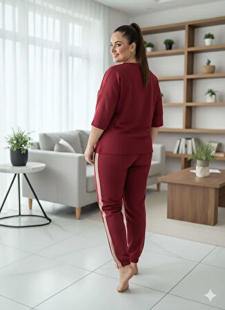 KADIN BORDO EŞOFMAN TAKIMI