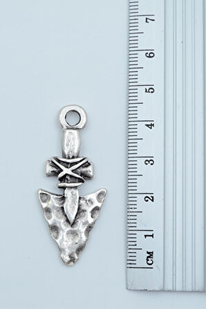 3'lü Antik Ok Ucu Triagle Desenli Ok Ucu Gümüş Kaplama Kolye Seti