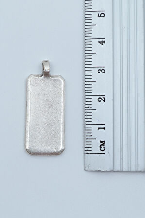 2'li Ok Ucu Triagle Dikdörtgen Bar Gümüş Kaplama Kolye Seti