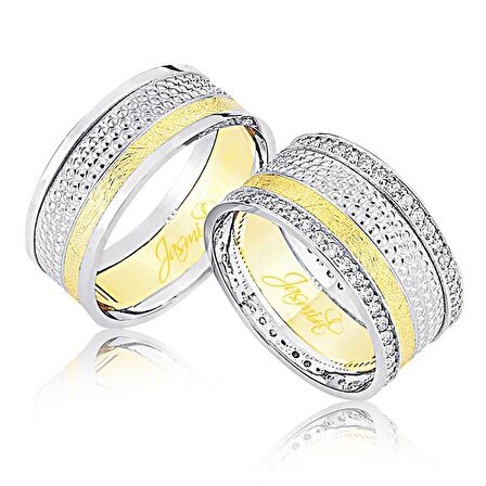 İki Renk Altın Alyans 1004