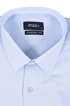 Uzun Kol Sert Yaka Cepli Comfort Fit Rahat Kesim Basic Gömlek 1004195051 Saks
