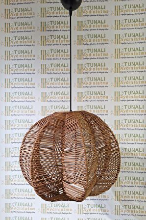 BALON ÇİÇEĞİ RATTAN AVİZE-38X30CM