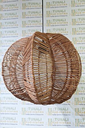 BALON ÇİÇEĞİ RATTAN AVİZE-38X30CM