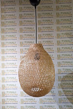 BÜLBÜL YUVASI BAMBU AVİZE-28X36CM