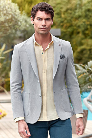 Sarı Uzun Kollu Biritli Yaka Biyeli Pamuklu Likralı Casual Slim Fit Dar Kesim Gömlek 1004240232