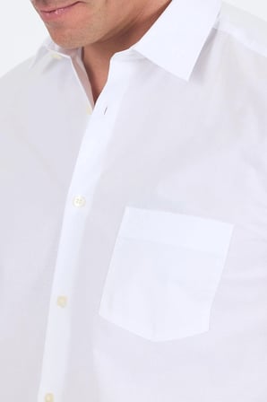 Beyaz Uzun Kol Pamuklu Basic Comfort Fit Gömlek 1004250002