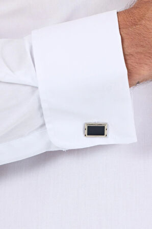 Beyaz Uzun Kol Düz Sert Yaka Cepsiz Pamuklu Basic Slim Fit Gömlek 1004250059_600