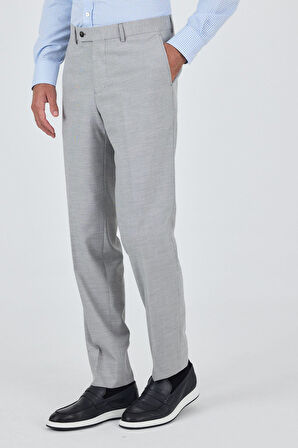 Uzun Kol Kareli Desen Bez Ayağı Sert Yaka cepli Pamuklu Classic Comfort Fit Gömlek 1004250177