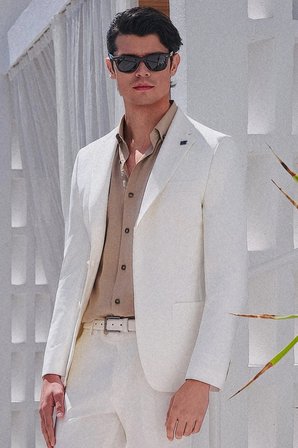 Biritli Yaka Uzun Kol Cepsiz Slim Fit Pamuklu Gömlek 1004260207