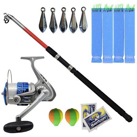 Balıkçı Surf Seti Kendo Sea Power 6000 Olta Makinesi-Kendo Elbe 3.50m 70-150gr Olta Kamışı-2 Fosfor-2 Şamandıra-5x 50gr Kurşun-4 Çapari