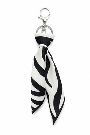 Tarzınıseç Zebra Desenli Silver Anahtarlık Fular Charm