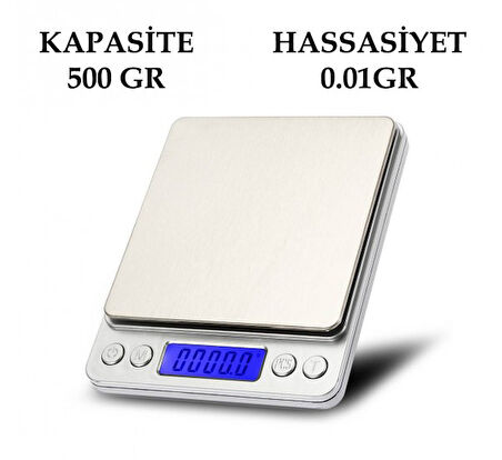 Dijital Hassas Terazi Tartı 500 gr./0.01 gr. I-2000 