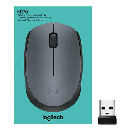 LOGITECH M170  USB KABLOSUZ SİYAH MOUSE 910-004642 