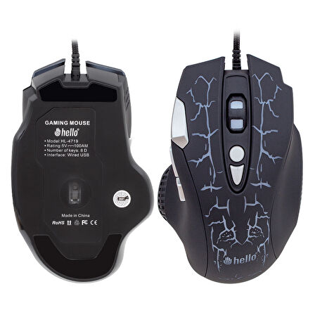 HELLO HL-4719 KABLOLU OYUNCU GAMING MOUSE 