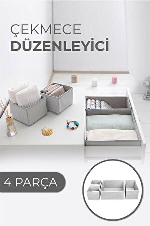 Çekmece Düzenleme Kutu Seti Organizer 4lü Set 