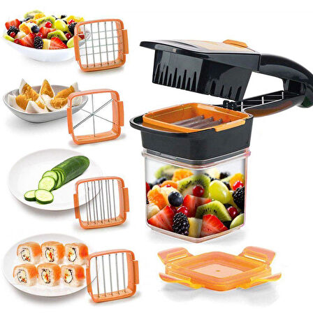 Nicer Dicer Quick 5 In 1 Pratik Hazneli Sebze Meyve Doğrayıcı Dilimleme Aleti 