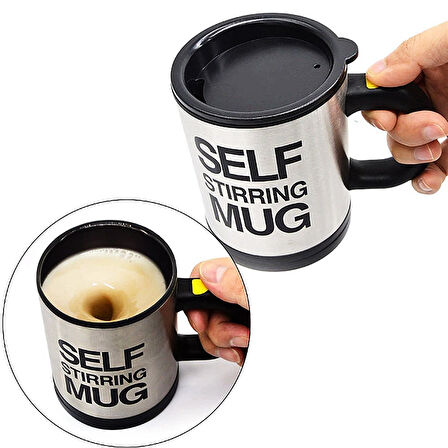 Karıştırıcı Özellikli Mikser Kupa Bardak Self Stirring Mug 