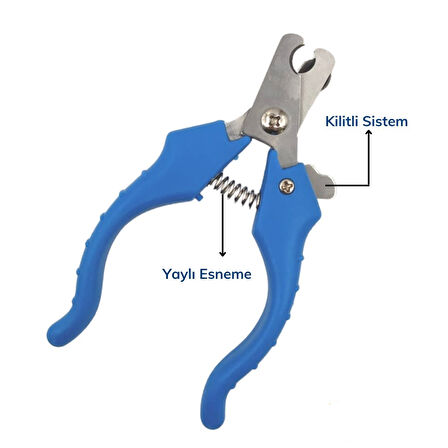 Evcil Hayvan Kedi ve Köpek Paslanmaz Çelik Yaylı Tırnak Makası ve Düzeltme 
