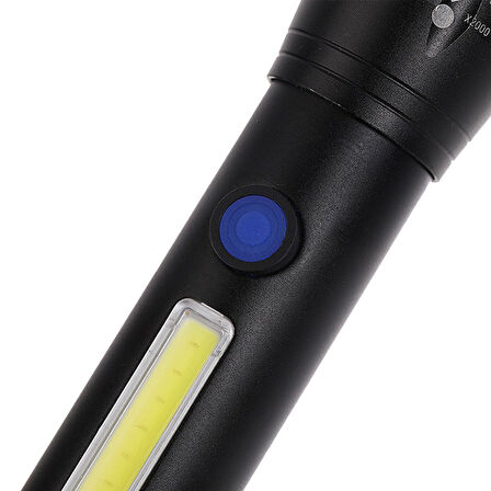 METAL FLASHLIGHT COB POWER LEDLİ ŞARJLI EL FENERİ 