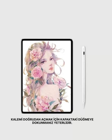 Yüksek Hassasiyetli Eğim Sensörlü Dijital Kalem – USB-C Hızlı Şarjlı Yeni Nesil