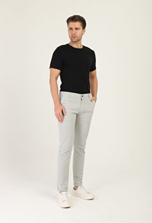 Erkek Likralı Esnek Pamuklu Chino Pantolon