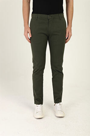 Erkek Likralı Esnek Pamuklu Chino Pantolon