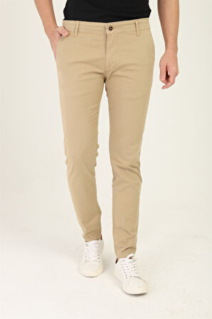 Erkek Likralı Esnek Pamuklu Chino Pantolon