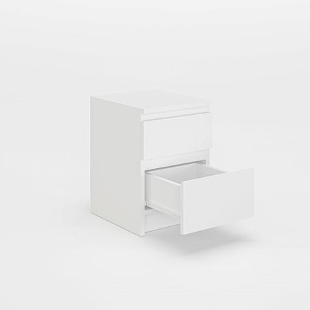 Eco Room Leon Komodin - Beyaz - 50x40x35 cm