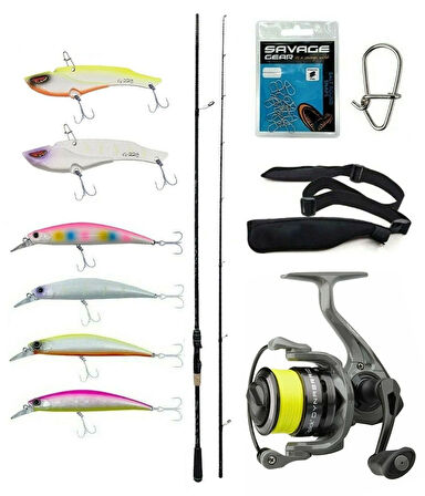 Yek Outdoor Spin Olta Seti Kendo Kenshi Pro 2.65m 10-35gr Olta Kamışı&Dam Quick Dynabraid 4 4000S FD 3+1BB Olta Makinesi