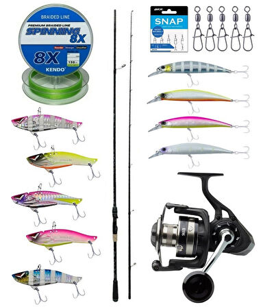 Yek Outdoor Pro Spin Seti Kendo Kenshi Pro 2.73m 12-45gr Olta Kamışı&Savage Gear SGS8 4000 FD 8+1BB Olta Makinesi